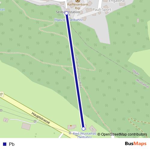 Pb cable-car Line Map