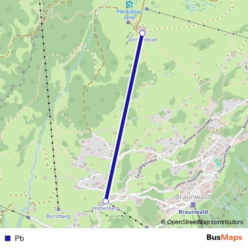 Pb cable-car Line Map