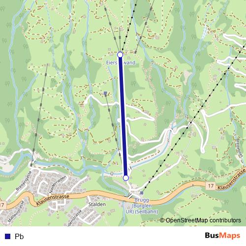 Pb cable-car Line Map