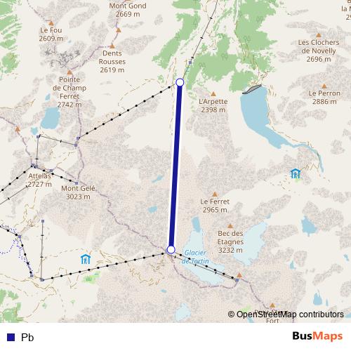 Pb cable-car Line Map