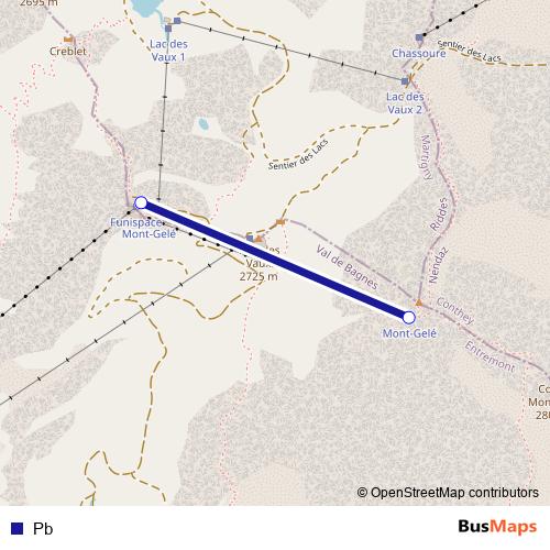 Pb cable-car Line Map