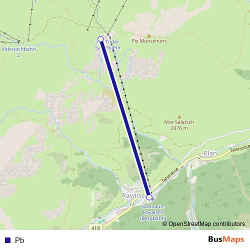 Pb cable-car Line Map
