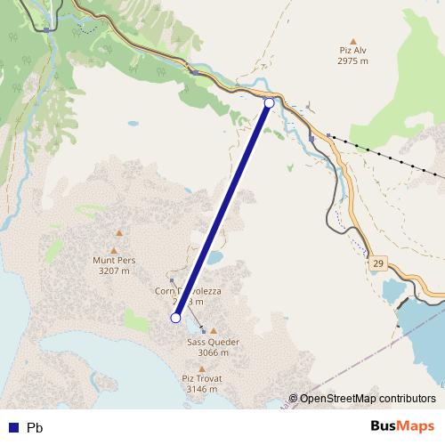 Pb cable-car Line Map
