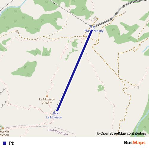 Pb cable-car Line Map