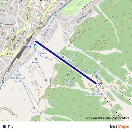 Pb cable-car Line Map