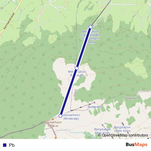 Pb cable-car Line Map
