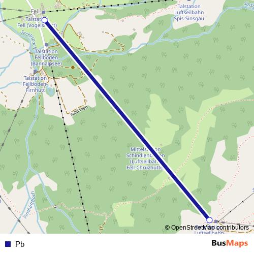 Pb cable-car Line Map