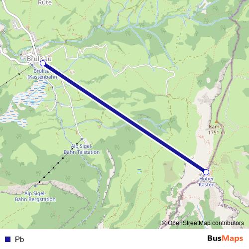 Pb cable-car Line Map