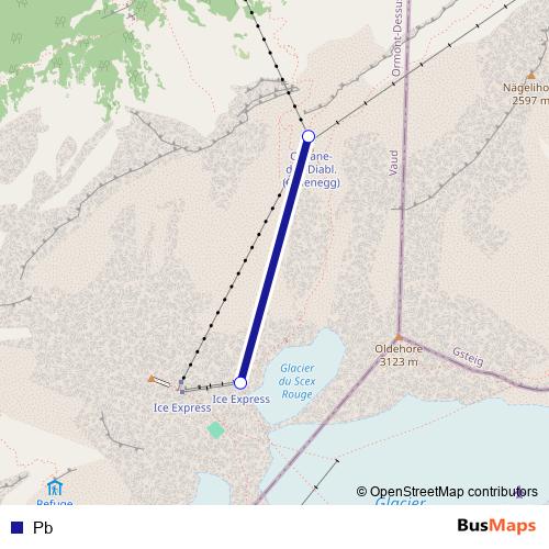 Pb cable-car Line Map