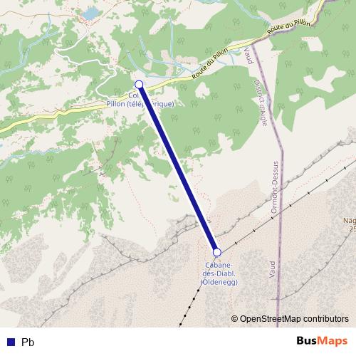 Pb cable-car Line Map