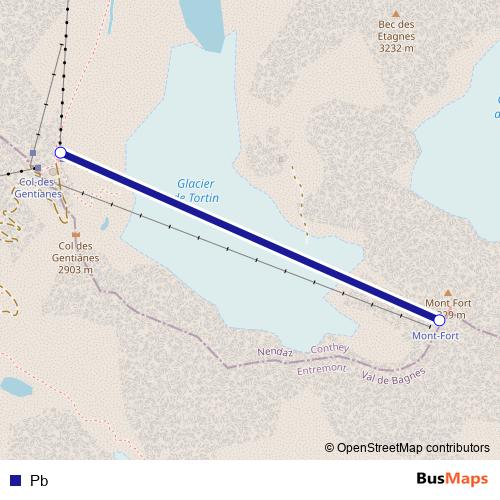 Pb cable-car Line Map