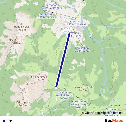 Pb cable-car Line Map