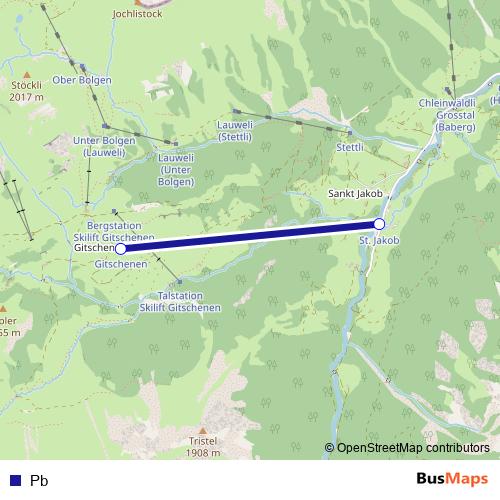 Pb cable-car Line Map