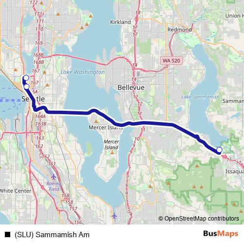 (SLU) Sammamish Am bus Line Map