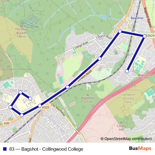 83 bus Line Map