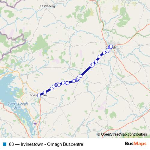 83 bus Line Map
