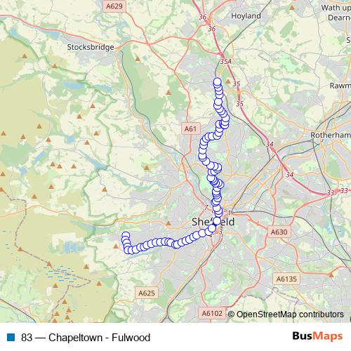 83 bus Line Map