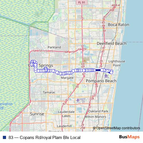 83 bus Line Map