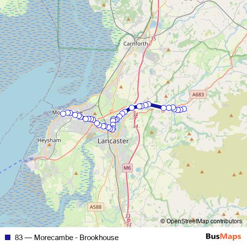 83 bus Line Map