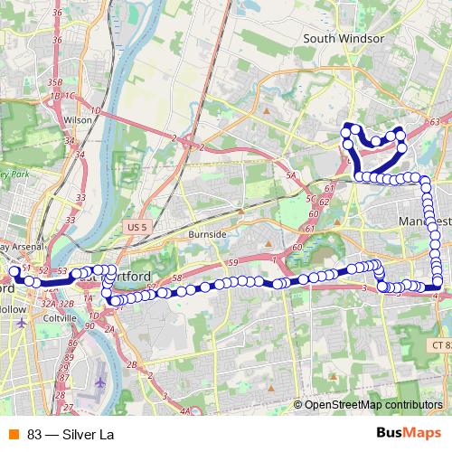 83 bus Line Map