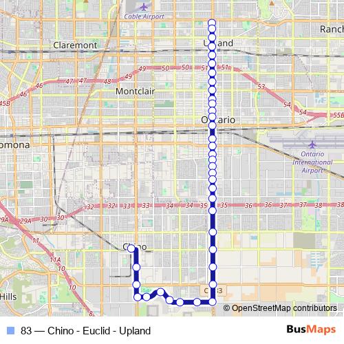 83 bus Line Map
