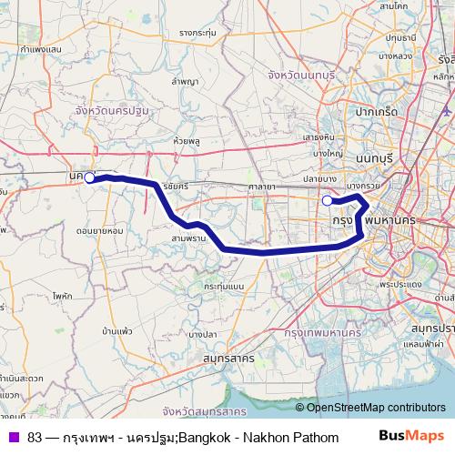 83 bus Line Map