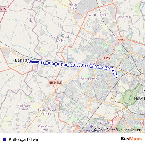 Kpttobgarhdown bus Line Map