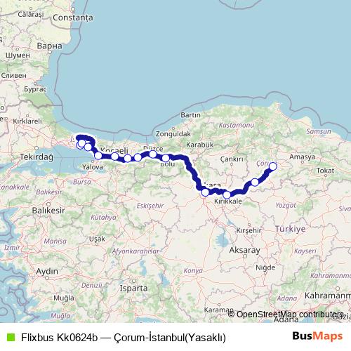 Flixbus Kk0624b bus Line Map