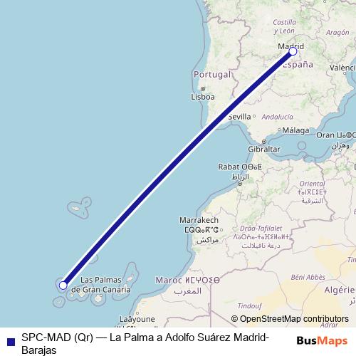 SPC-MAD (Qr) air Line Map