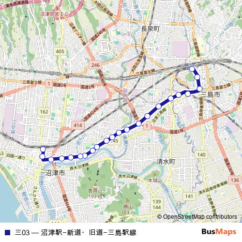 三03 bus Line Map