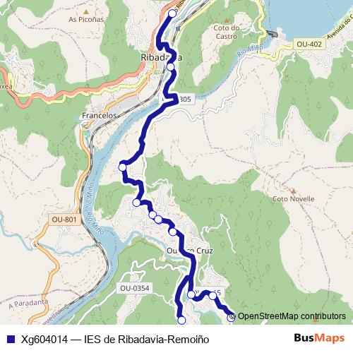 Xg604014 bus Line Map