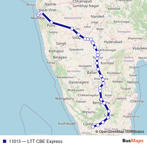 11013 rail Line Map