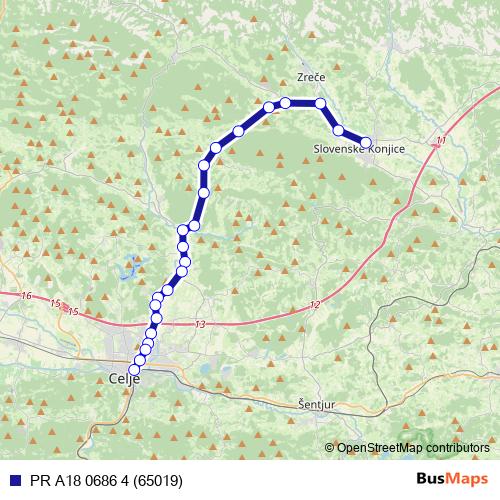 PR A18 0686 4 (65019) bus Line Map