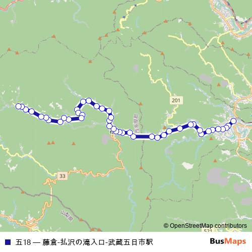 五18 bus Line Map