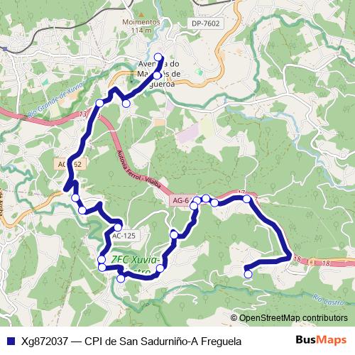 Xg872037 bus Line Map