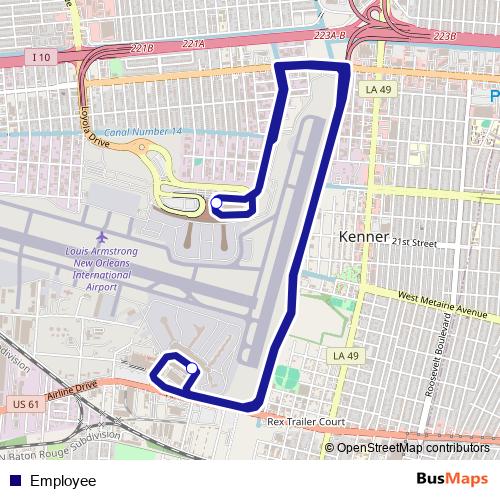 Employee bus Line Map