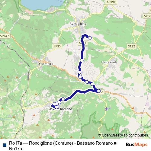Ro17a bus Line Map