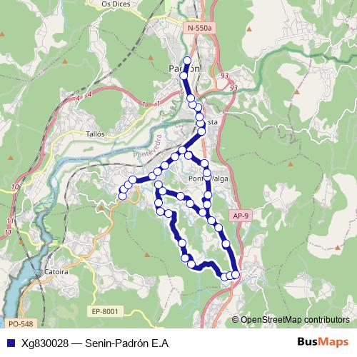 Xg830028 bus Line Map