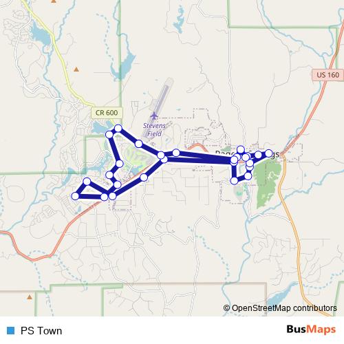 PS Town bus Line Map