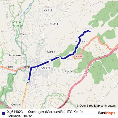 Xg614023 bus Line Map