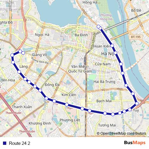 Route 24 2 bus Line Map