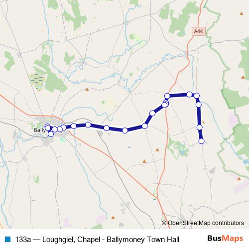 133a bus Line Map