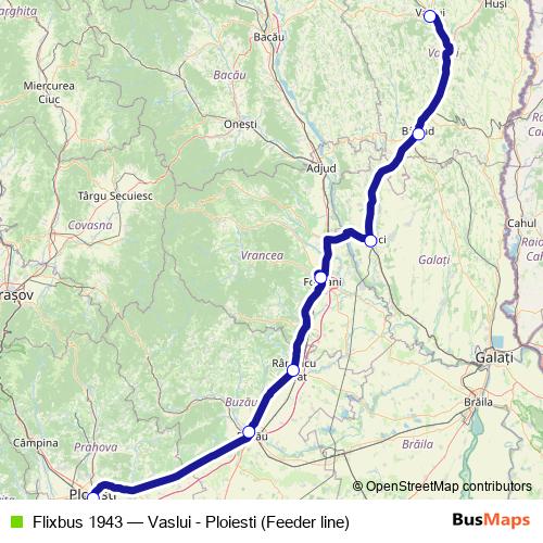 Flixbus 1943 bus Line Map
