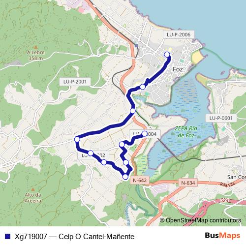 Xg719007 bus Line Map