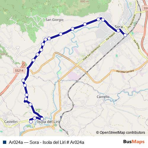Ar024a bus Line Map