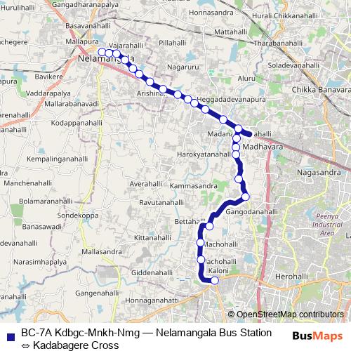 BC-7A Kdbgc-Mnkh-Nmg bus Line Map