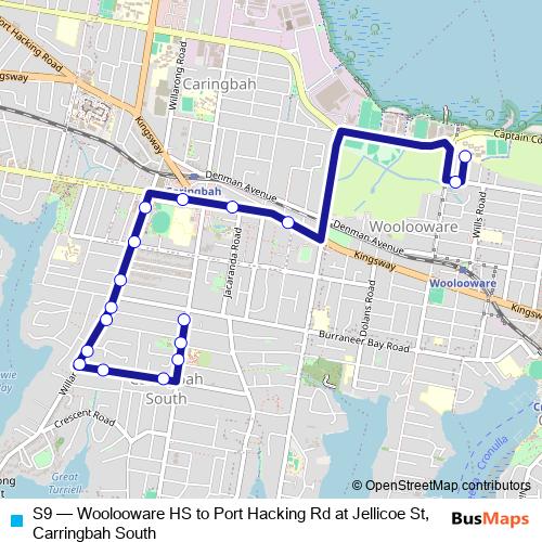 S9 bus Line Map