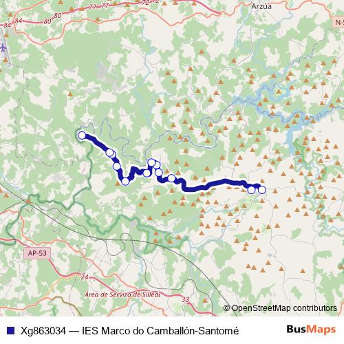 Xg863034 bus Line Map