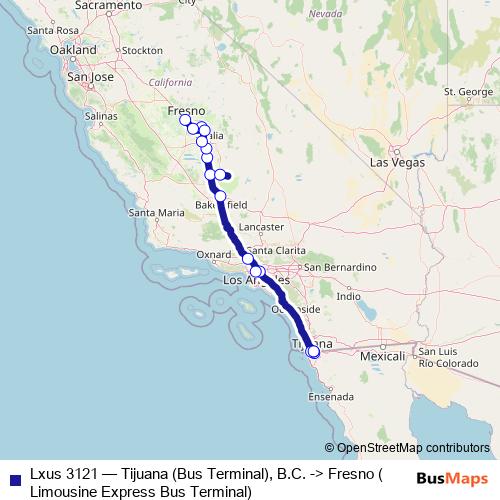 Lxus 3121 bus Line Map