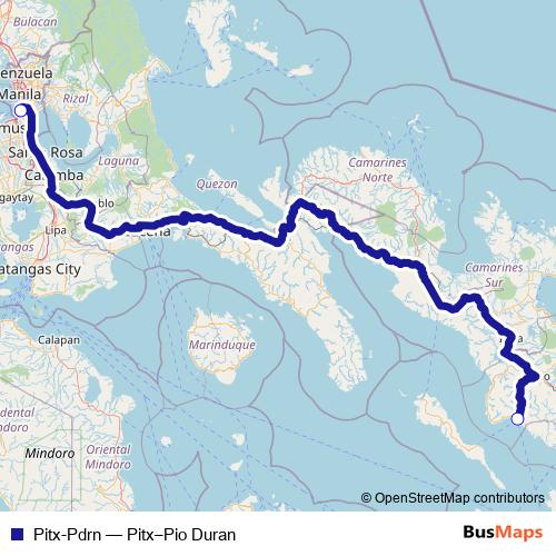 Pitx-Pdrn bus Line Map